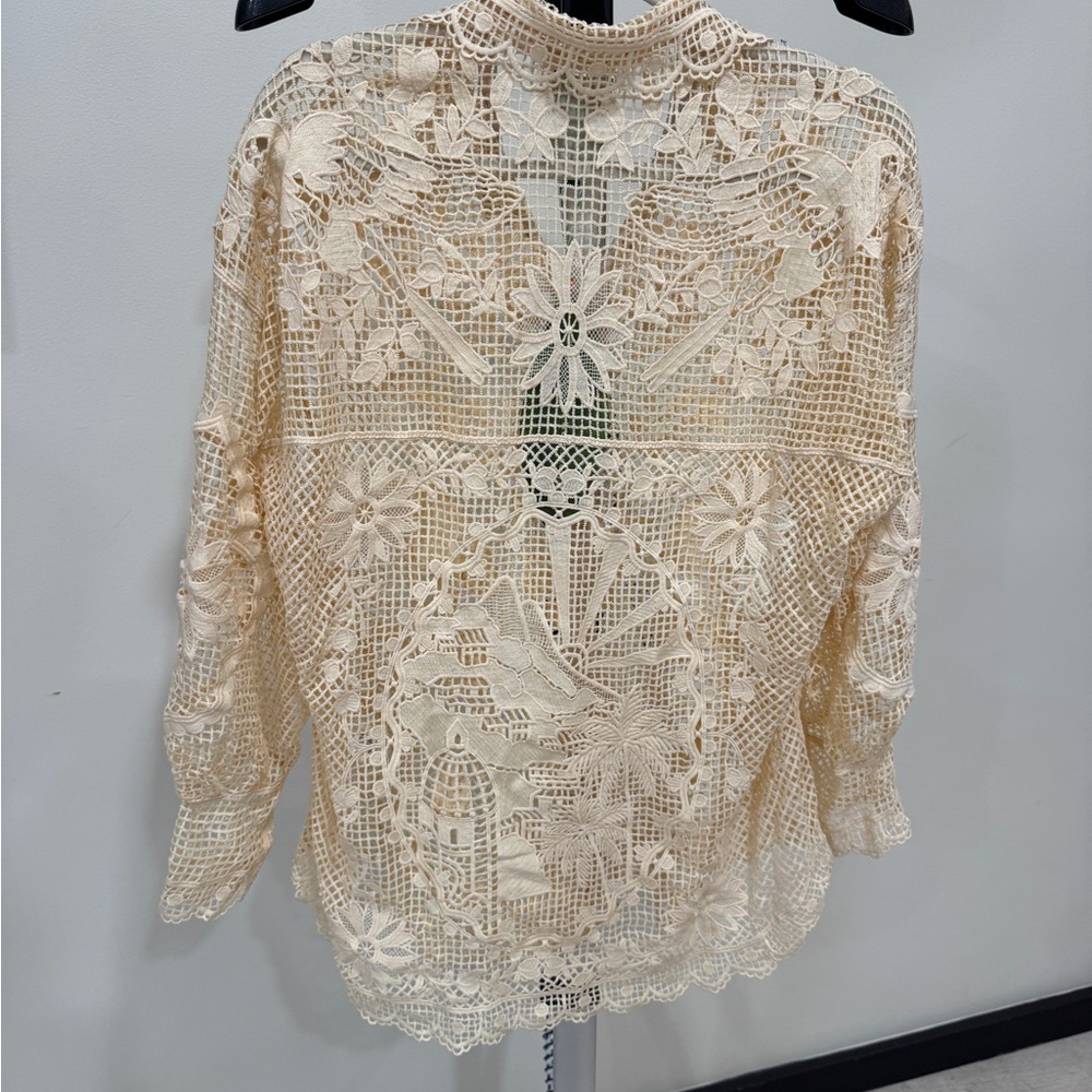 Farm Rio: Sand Landscape Guipure Shirt - Picture 5 of 11